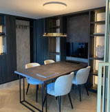 Modern LED Ring Pendant Light Circular Minimalist Chandelier for Living Room and Bedroom