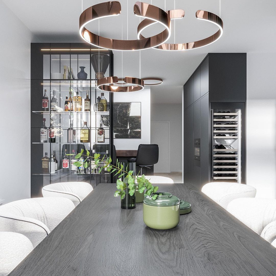 Modern LED Ring Pendant Light Circular Minimalist Chandelier for Living Room and Bedroom