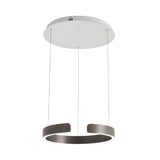 Modern LED Ring Pendant Light with 3 Color Dimming and Adjustable Height for Living Room
