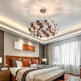 Modern LED Round Crystal Chandelier Scale Ceiling Light for Elegant Living Room