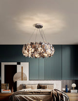 Modern LED Round Crystal Chandelier Scale Ceiling Light for Elegant Living Room