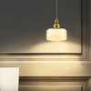 Modern LED Round Pendant Light with Ice Texture Acrylic Shade and 3 Color Dimming