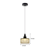 Modern LED Round Pendant Light with Ice Texture Acrylic Shade and 3 Color Dimming