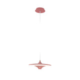Modern LED Round UFO Pendant Light 13.8 Inch Metal Spaceship Hanging Lamp for Dining Room and Bar