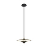 Modern LED Round UFO Pendant Light 13.8 Inch Metal Spaceship Hanging Lamp for Dining Room and Bar
