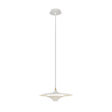 Modern LED Round UFO Pendant Light 13.8 Inch Metal Spaceship Hanging Lamp for Dining Room and Bar