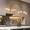 Modern LED Seagull Linear Chandelier Acrylic Pendant Lighting for Dining Room Kitchen Island