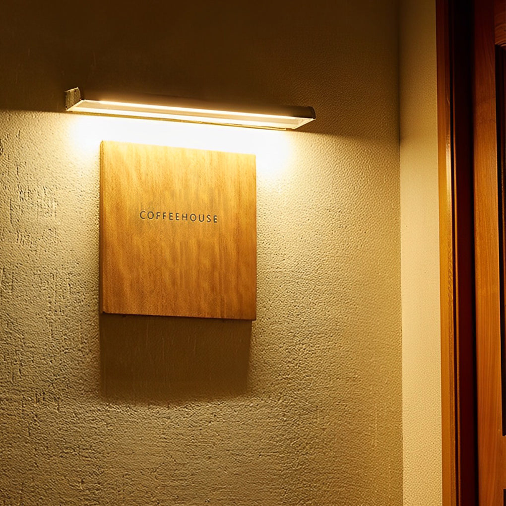 Modern LED Solar Wall Light for Outdoor Signage and Garden Waterproof Adjustable Aluminum Sconce