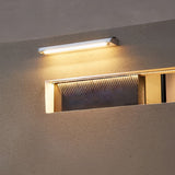 Modern LED Solar Wall Light for Outdoor Signage and Garden Waterproof Adjustable Aluminum Sconce