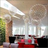 Modern LED Spark Ball Pendant Light Starry Night Fireworks Stainless Steel Chandelier