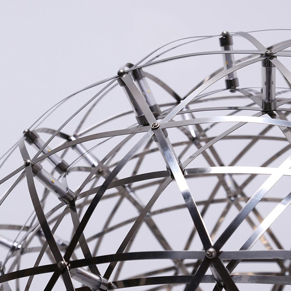Modern LED Spark Ball Pendant Light Starry Night Fireworks Stainless Steel Chandelier
