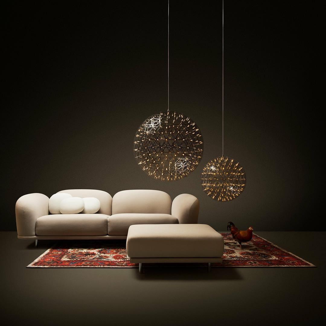 Modern LED Spark Ball Pendant Light Starry Night Fireworks Stainless Steel Chandelier