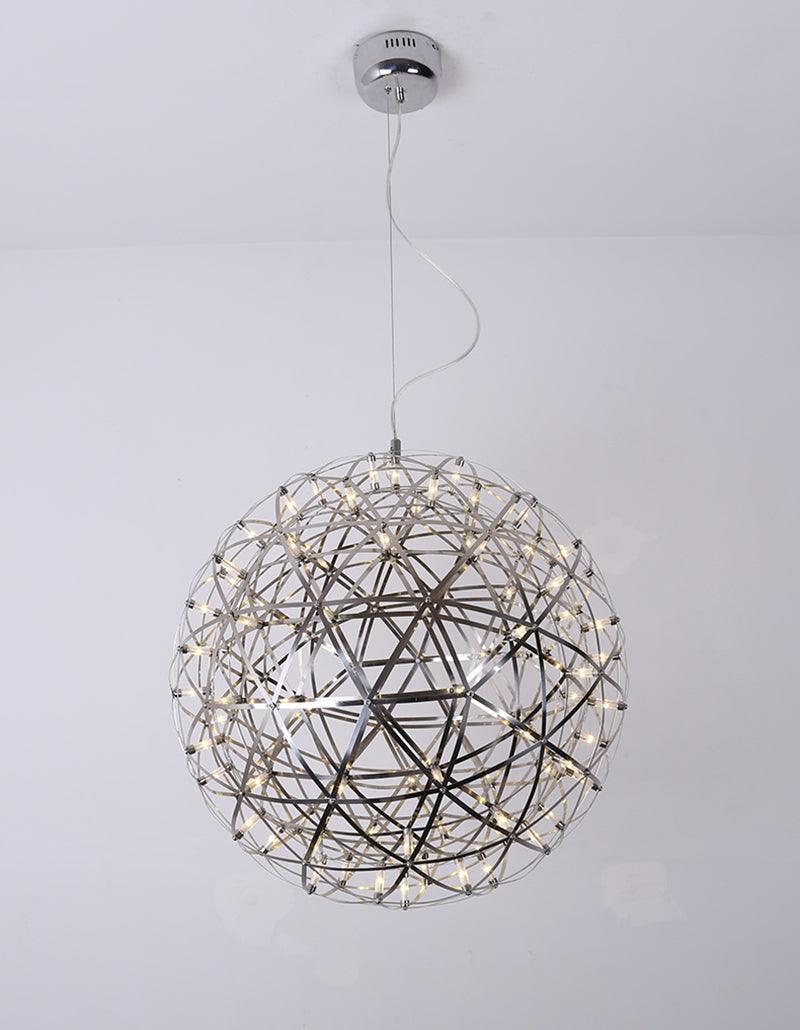Modern LED Spark Ball Pendant Light Starry Night Fireworks Stainless Steel Chandelier