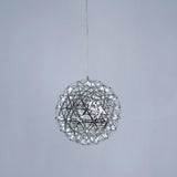 Modern LED Spark Ball Pendant Light Starry Night Fireworks Stainless Steel Chandelier