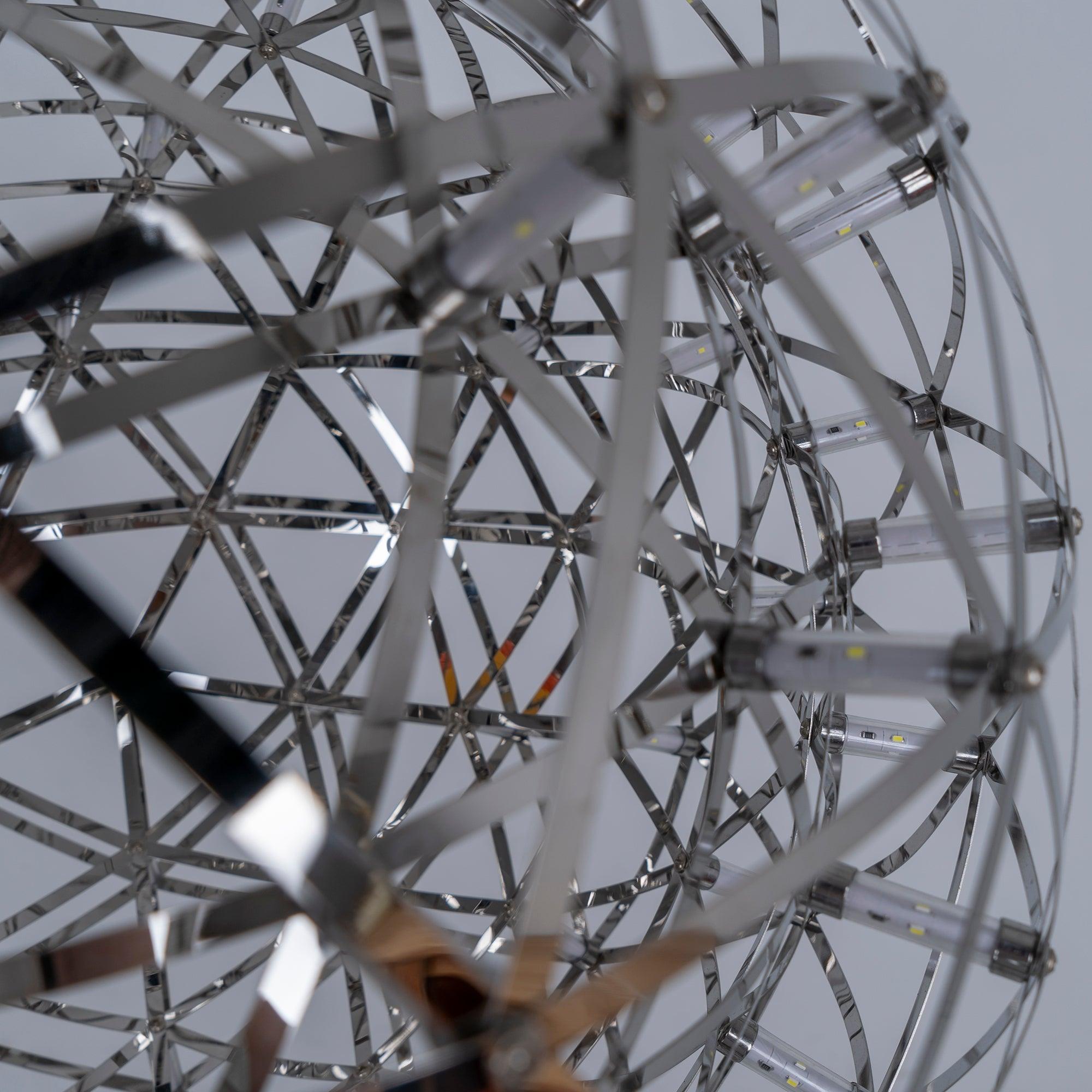 Modern LED Spark Ball Pendant Light Starry Night Fireworks Stainless Steel Chandelier