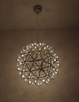 Modern LED Spark Ball Pendant Light Starry Night Fireworks Stainless Steel Chandelier