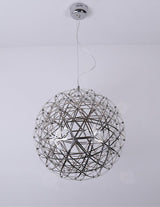 Modern LED Spark Ball Pendant Light Starry Night Fireworks Stainless Steel Chandelier