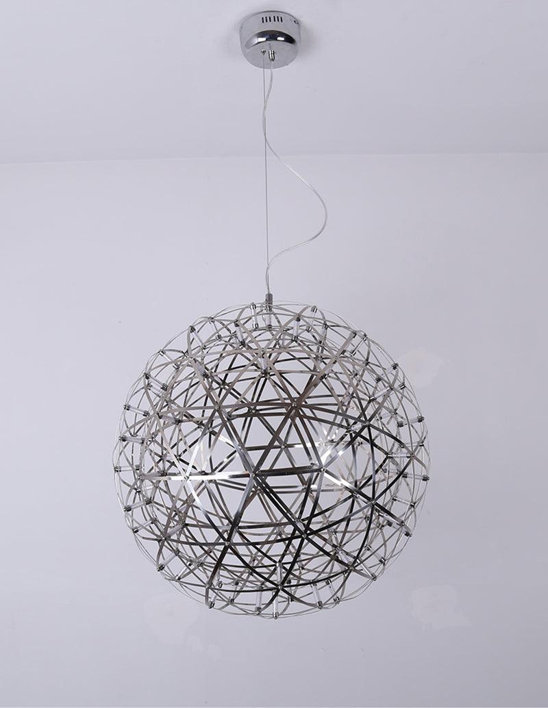 Modern LED Spark Ball Pendant Light Starry Night Fireworks Stainless Steel Chandelier