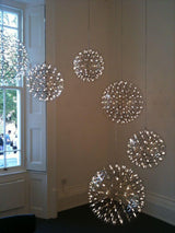 Modern LED Spark Ball Pendant Light Starry Night Fireworks Stainless Steel Chandelier
