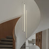 Modern LED Spiral Multi Strip Chandelier for High Ceiling Staircase and Villa