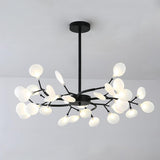 Modern LED Sputnik Bubble Chandelier with White Acrylic Shades and Nordic Metal Frame