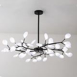 Modern LED Sputnik Bubble Chandelier with White Acrylic Shades and Nordic Metal Frame