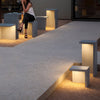 Modern LED Square Cube Garden Stool Light Waterproof Outdoor Landscape Table Lamp