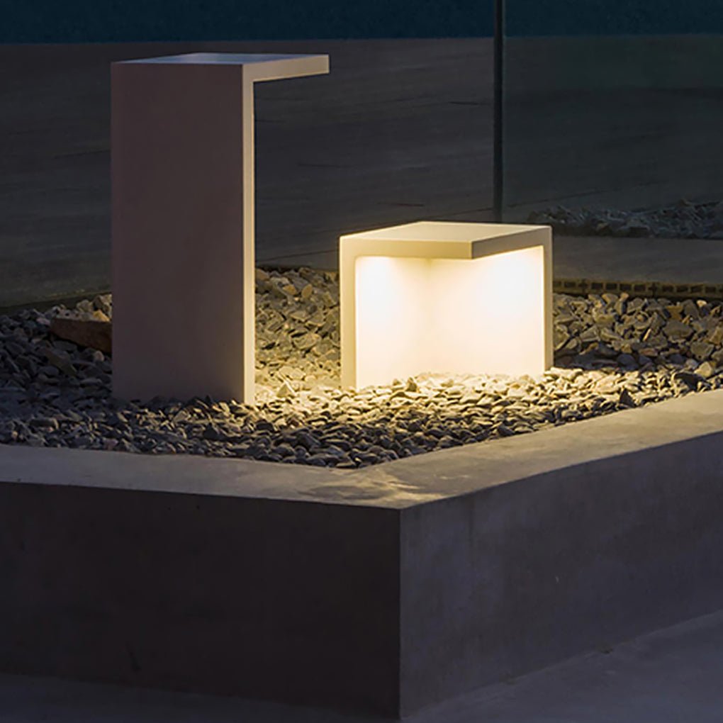 Modern LED Square Cube Garden Stool Light Waterproof Outdoor Landscape Table Lamp