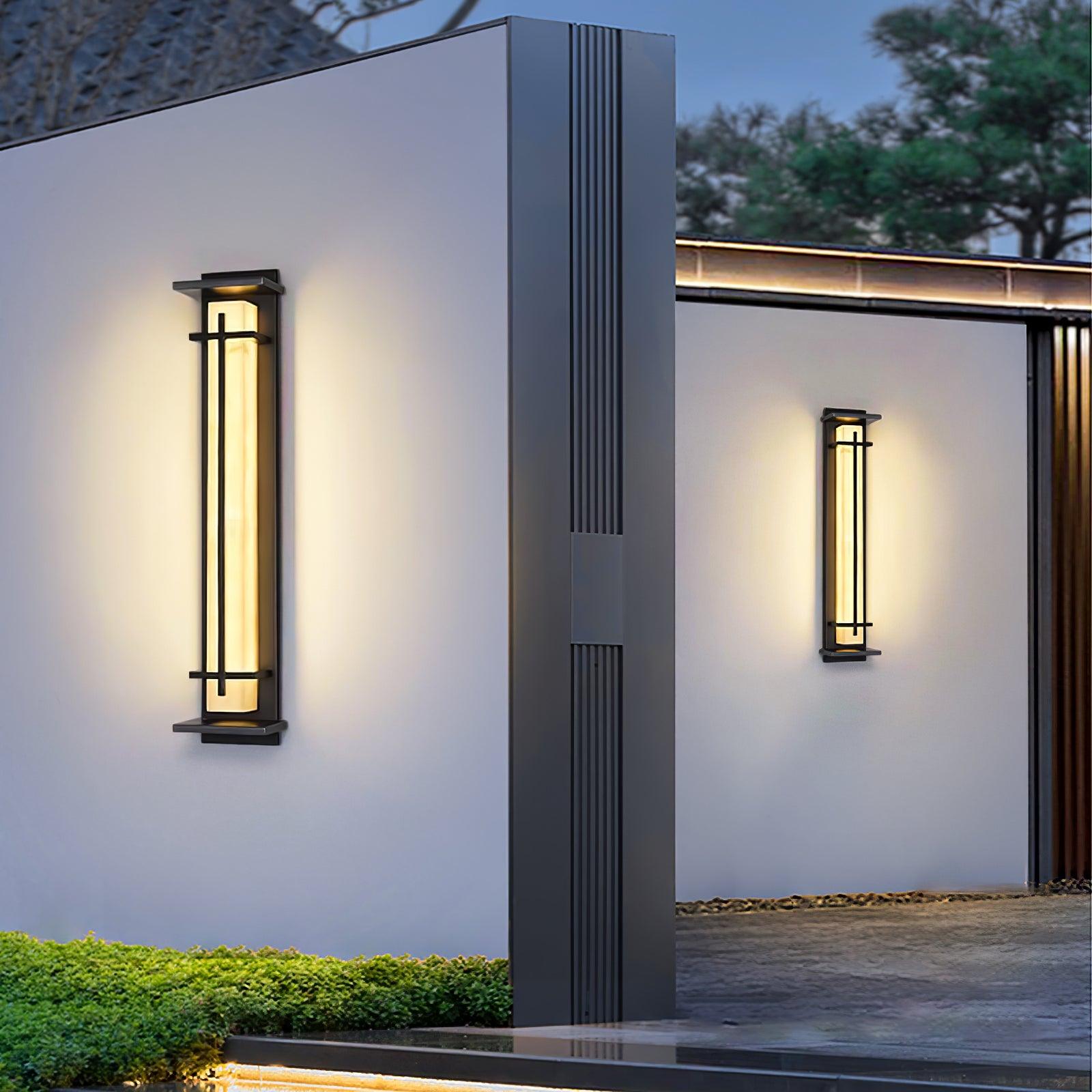 Modern LED Square Outdoor Wall Sconce IP65 Waterproof Exterior Light for Garden Path
