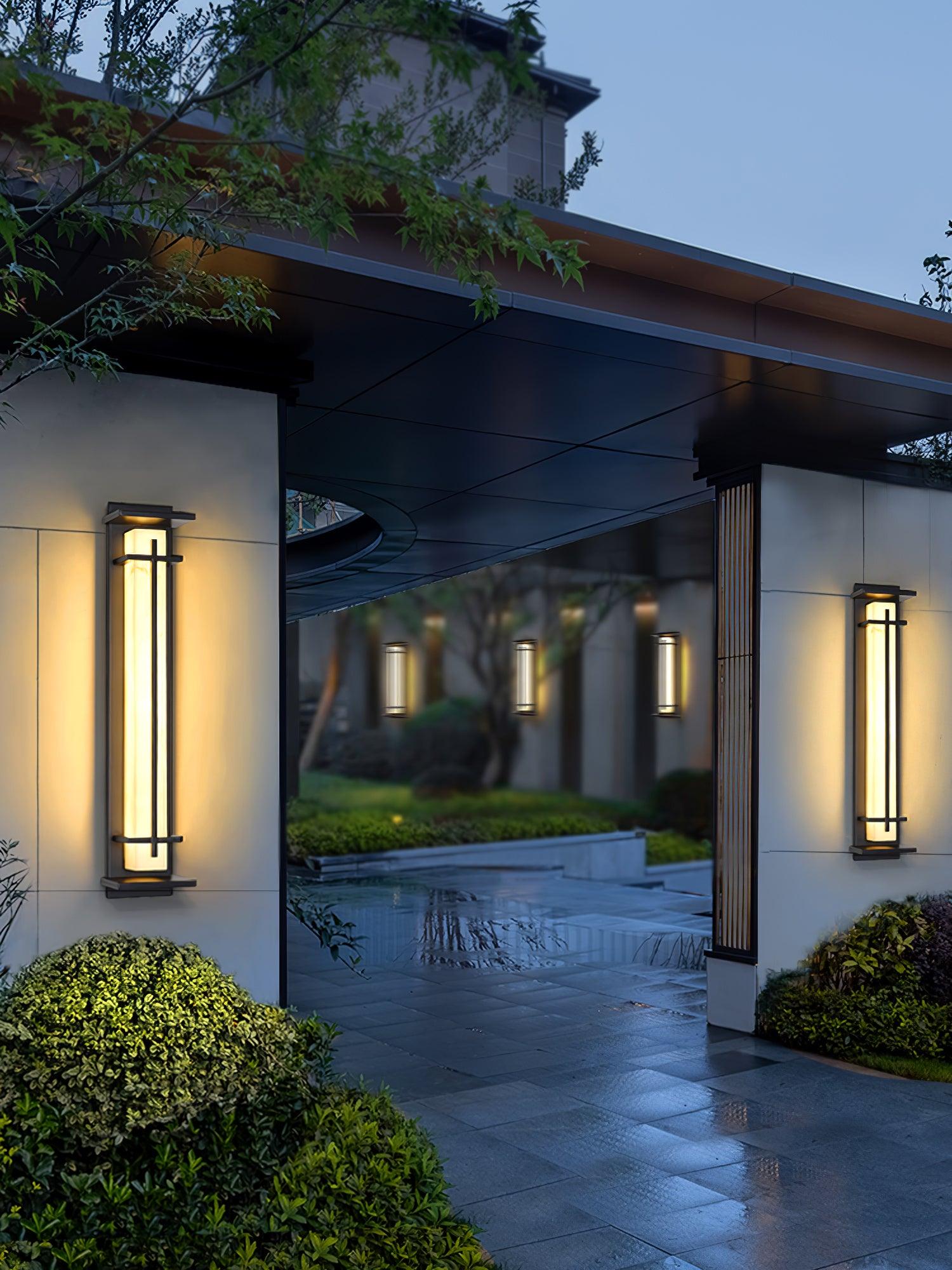 Modern LED Square Outdoor Wall Sconce IP65 Waterproof Exterior Light for Garden Path