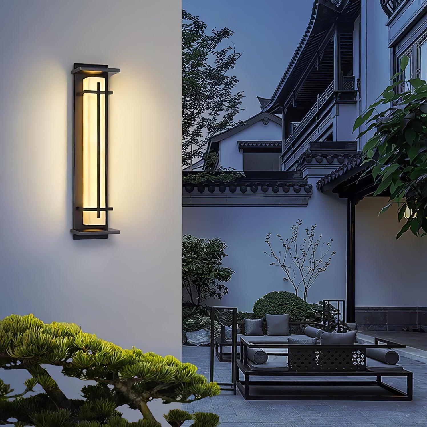 Modern LED Square Outdoor Wall Sconce IP65 Waterproof Exterior Light for Garden Path