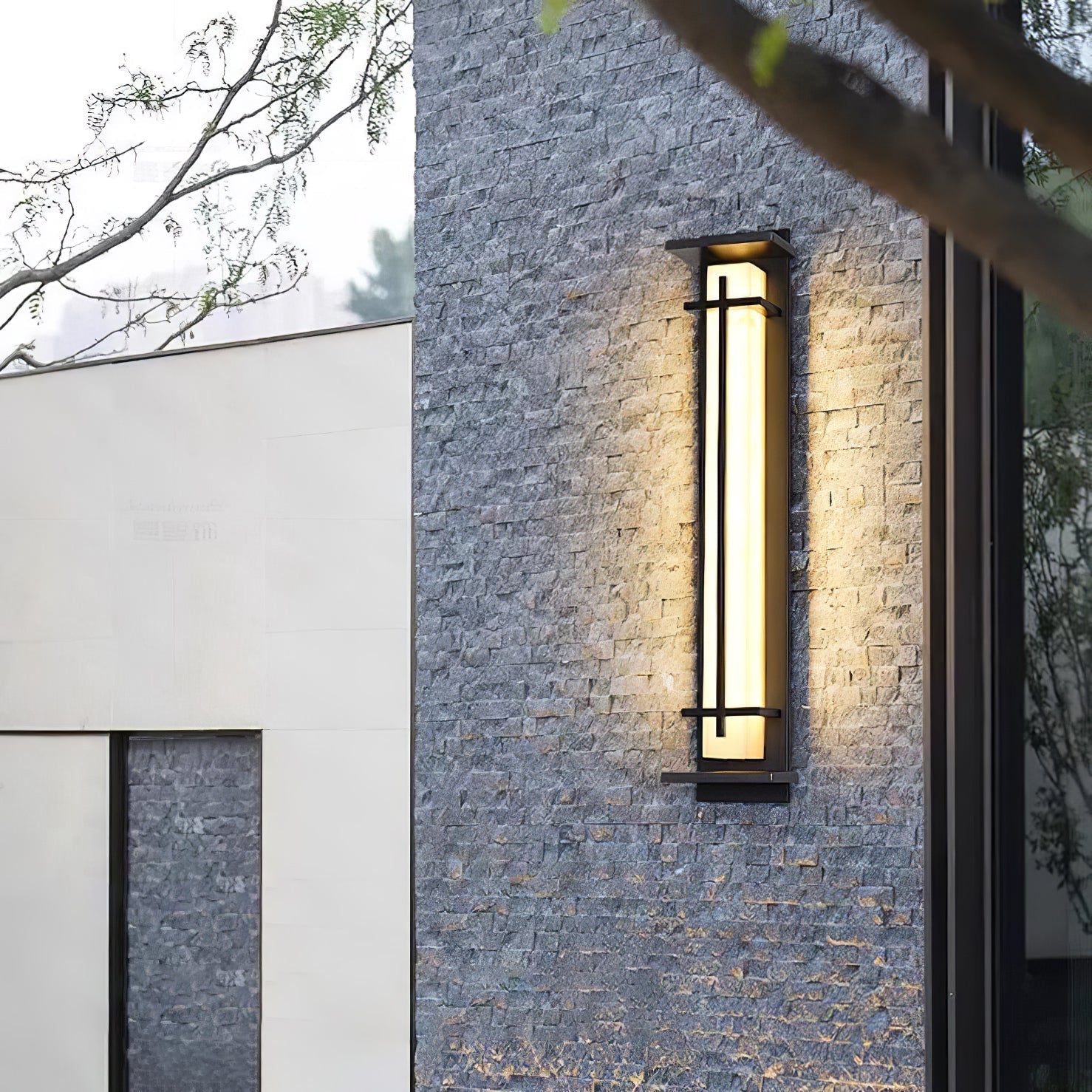 Modern LED Square Outdoor Wall Sconce IP65 Waterproof Exterior Light for Garden Path