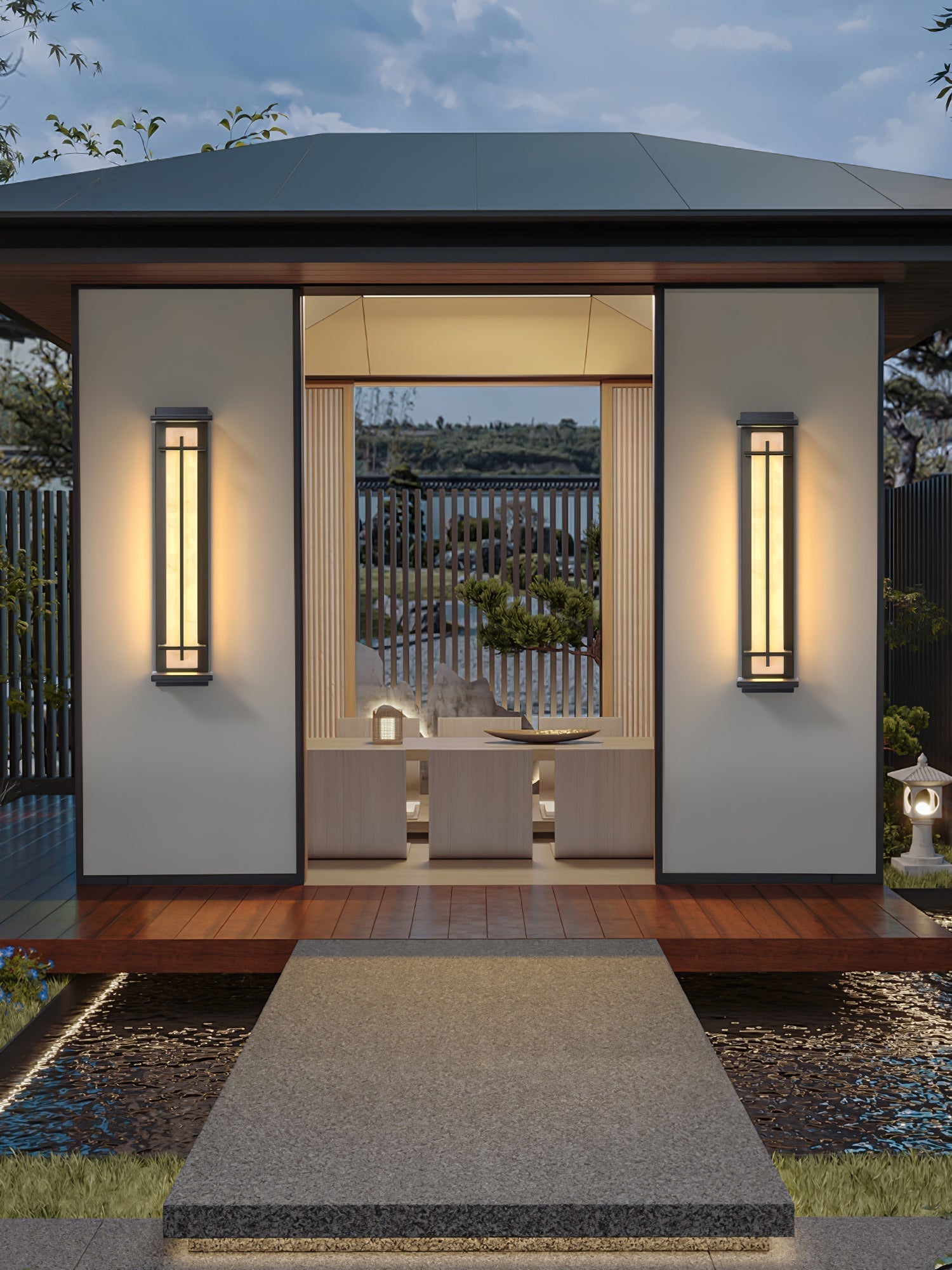 Modern LED Square Outdoor Wall Sconce IP65 Waterproof Exterior Light for Garden Path