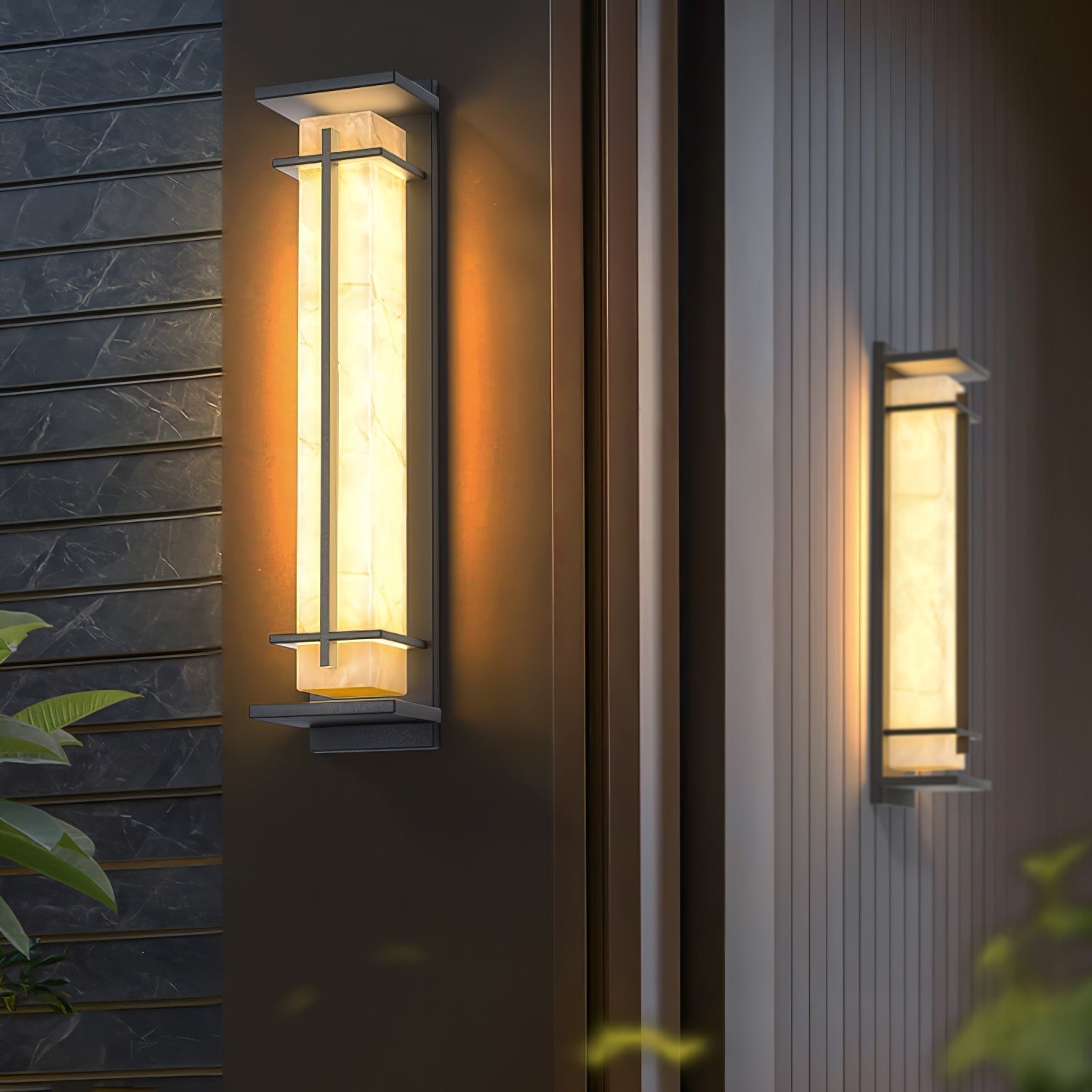 Modern LED Square Outdoor Wall Sconce IP65 Waterproof Exterior Light for Garden Path