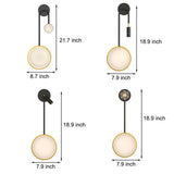 Modern LED Star Ring Wall Sconce with Three Step Dimming and Spotlight Gold and Black