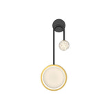 Modern LED Star Ring Wall Sconce with Three Step Dimming and Spotlight Gold and Black