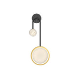 Modern LED Star Ring Wall Sconce with Three Step Dimming and Spotlight Gold and Black