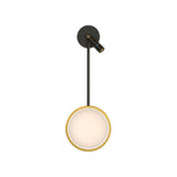 Modern LED Star Ring Wall Sconce with Three Step Dimming and Spotlight Gold and Black