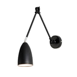 Modern LED Swing Arm Wall Sconce with 3 Adjustable Joints and Dimmable Light for Bedside Reading