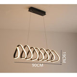 Modern LED Triangular Pendant Light Dimmable Acrylic Ceiling Fixture for Kitchen and Dining Room