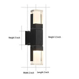 Modern LED Up and Down Outdoor Wall Light IP54 Waterproof Aluminum Exterior Sconce for Porch and Garage