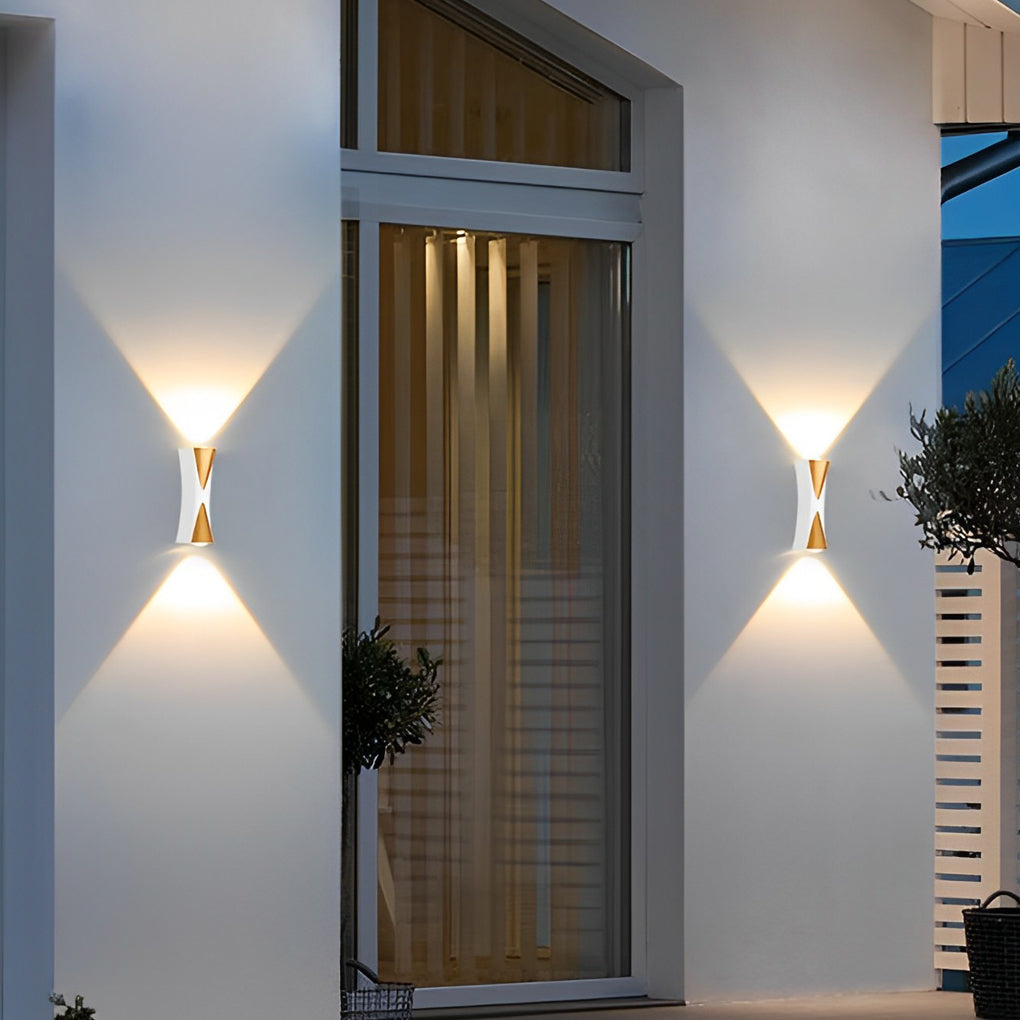 Modern LED Up and Down Outdoor Wall Sconce IP65 Waterproof Aluminum Exterior Lighting for Garden and Patio