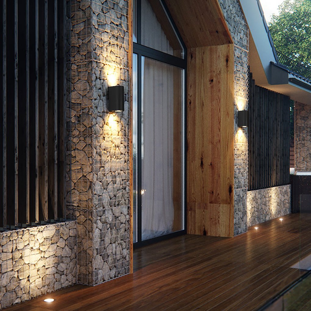 Modern LED Up and Down Outdoor Wall Sconce Waterproof Aluminum Exterior Lighting for Porch and Garden