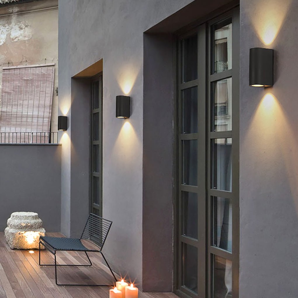 Modern LED Up and Down Outdoor Wall Sconce Waterproof Aluminum Exterior Lighting for Porch and Garden