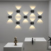 Modern LED Up and Down Outdoor Wall Sconce Waterproof Exterior Porch Lamp in Aluminum