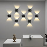 Modern LED Up and Down Outdoor Wall Sconce Waterproof Exterior Porch Lamp in Aluminum