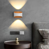 Modern LED Up and Down Outdoor Wall Sconce Waterproof Exterior Porch Lamp in Aluminum