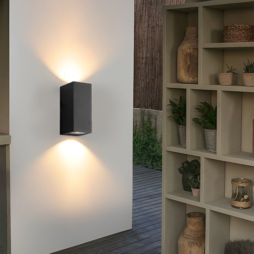 Modern LED Up and Down Outdoor Wall Sconce Waterproof IP65 Aluminum Exterior Porch Light