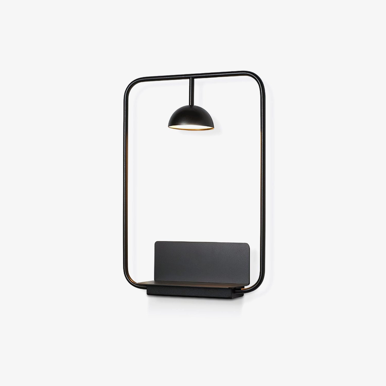 Modern LED Wall Sconce with Integrated Display Shelf Functional Metal Downlight Wall Lamp