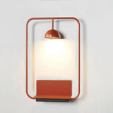 Modern LED Wall Sconce with Integrated Display Shelf Functional Metal Downlight Wall Lamp